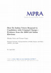 Research paper thumbnail of How Do Indian Voters Respond to Candidates with Criminal Charges : Evidence from the 2009 Lok Sabha Elections