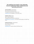 Research paper thumbnail of The mediating role of quality on the relationship between organizational culture ambidexterity and innovation performance