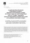 Research paper thumbnail of La grotte des Deux-Ouvertures. Approche crhonométrique croisée de la mise en place du massif stalagmitique (U/Th et 14C AMS), MONNEY J., DELANNOY J.-J., GENTY D., HELLSTROM J., JAILLET S., KALTNECKER E., LATEUR N., MOREAU C., PHILIPPE M., SADIER B., STOCCHETTI S., VALLADAS H., 2014.pdf