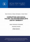 Research paper thumbnail of Maria Kravtsova, Aleksey Oshchepkov, Cristian Welzel, "Corruption and Docial Values: Do Postmaterialists Justify Bribery?", Series: Sociology, WP BRP 34/SOC/2014