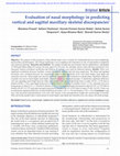 Research paper thumbnail of Evaluation of nasal morphology in predicting vertical and sagittal maxillary skeletal discrepancies′