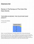 Research paper thumbnail of Review of The Color She Gave Gravity in The Rumpus, by Kelly Lynn Thomas