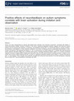 Research paper thumbnail of Positive effects of neurofeedback on autism symptoms correlate with brain activation during imitation and observation