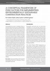 Research paper thumbnail of A CONCEPTUAL FRAMEWORK OF PUSH FACTORS FOR IMPLEMENTING ENVIRONMENTALLY SUSTAINABLE CONSTRUCTION PRACTICES