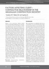 Research paper thumbnail of FACTORS AFFECTING CLIENT – CONTRACTOR RELATIONSHIP IN THE GHANAIAN CONSTRUCTION INDUSTRY