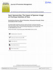 Research paper thumbnail of Sport Sponsorship: The Impact of Sponsor Image on Purchase Intention of Fans