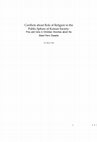 Research paper thumbnail of Conflicts about Role of Religion in the Public Sphere of Korean Society: Pros and Cons in Christian Churches about the Sewol Ferry Disaster(Kor)