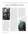 Research paper thumbnail of Tribute: Yaakov "Yak" Kahanov (1947-2016)