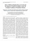 Research paper thumbnail of Effect of different planting dates on the growth and yield of potato