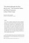 Research paper thumbnail of "The political philosophy that Kant did not write"