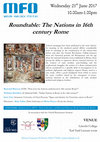 Research paper thumbnail of Roundtable: The Nations  in 16th century Rome (Oxford, 21st June 2017)