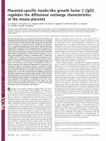 Research paper thumbnail of Placental-specific insulin-like growth factor 2 (Igf2) regulates the diffusional exchange characteristics of the mouse placenta