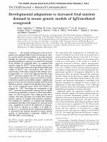 Research paper thumbnail of Developmental adaptations to increased fetal nutrient demand in mouse genetic models of Igf2-mediated overgrowth