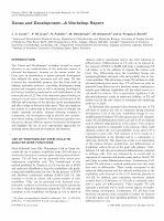 Research paper thumbnail of Genes and development - a workshop report