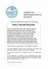 Research paper thumbnail of EARLY ONLINE RELEASE AMERICAN METEOROLOGICAL SOCIETY