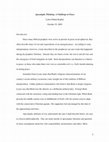 Research paper thumbnail of Apocalyptic Thinking: A Challenge to Peace