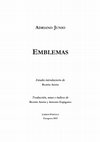 Research paper thumbnail of Adriano Junio, Emblemas, estudio introductorio de B. Antón; trad., notas e índices de B. Antón y A. Espigares