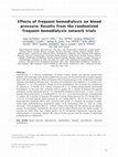 Research paper thumbnail of Effects of frequent hemodialysis on blood pressure: Results from the randomized frequent hemodialysis network trials