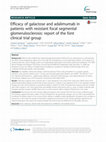 Research paper thumbnail of Efficacy of galactose and adalimumab in patients with resistant focal segmental glomerulosclerosis: report of the font clinical trial group