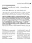 Research paper thumbnail of Impact of inbreeding on fertility in a pre-industrial population