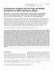 Research paper thumbnail of Evolutionary insights into the high worldwide prevalence of MBL2 deficiency alleles