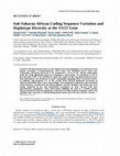 Research paper thumbnail of Sub-Saharan African coding sequence variation and haplotype diversity at the NAT2 gene