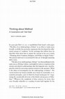 Research paper thumbnail of Thinking about Method: A Conversation with Talal Asad