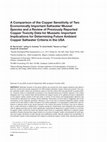 Research paper thumbnail of A comparison of the copper sensitivity of two economically important saltwater mussel species and a review of previously reported copper toxicity data for mussels: Important implications for determining future ambient copper saltwater criteria in the USA