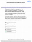 Research paper thumbnail of Outpatient vs inpatient management for superimposed preeclampsia without severe features: a retrospective, multicenter study