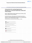 Research paper thumbnail of Interventions for treating hyperemesis gravidarum: A Cochrane systematic review and meta-analysis