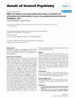 Research paper thumbnail of Effect of valproic acid and azadirachta indica on behavioral alterations and antioxidative stress in pentylenetetrazol-induced kindling in rats