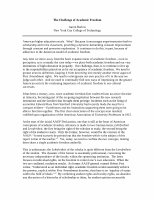 Research paper thumbnail of The Challenge of Academic Freedom