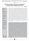 Research paper thumbnail of [2017] Diversity, variation and fairness: Equivalence in national level language assessments