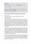 Research paper thumbnail of [2015] Responsibly designed language interventions: language in practice