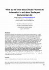 Research paper thumbnail of What do we know about Douala? Access to information in and about the largest Cameroonian city