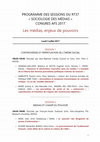 Research paper thumbnail of PROGRAMME DES SESSIONS DU RT37 « SOCIOLOGIE DES MÉDIAS » CONGRES AFS 2017