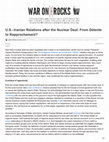 Research paper thumbnail of U.S.-Iranian Relations after the Nuclear Deal: From Detente to Rapprochement?