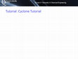 Research paper thumbnail of Tutorial: Cyclone Tutorial