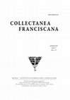 Research paper thumbnail of COLLECTANEA FRANCISCANA 87 (2017) 1-2 (indice generale e sommari)