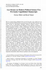 Research paper thumbnail of Leo Strauss on Modern Political Science: Two Previously Unpublished Manuscripts