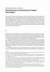 Research paper thumbnail of Kants Beitrag zur Entstehung von Hegels Psychologie