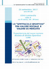 Research paper thumbnail of Lo “spettacolo sportivo” tra valore sociale e valore di mercato