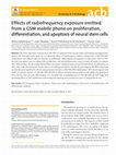 Research paper thumbnail of Effects of radiofrequency exposure emitted from a GSM mobile phone on proliferation, differentiation, and apoptosis of neural stem cells