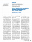 Research paper thumbnail of Tests of stationarity and cointegration of health care expenditure and gross domestic product