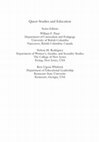 Research paper thumbnail of Critical Concepts in Queer Studies and Education: An International Guide for the Twenty-First Century (Palgrave Macmillan)