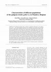 Research paper thumbnail of Characteristics of different populations of the gudgeon (Gobio gobio L.) in Flanders, Belgium