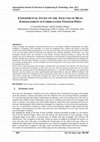 Research paper thumbnail of EXPERIMENTAL STUDY ON THE ANALYSIS OF HEAT ENHANCEMENT IN CORRUGATED TWISTED PIPES