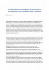 Research paper thumbnail of Les fondements neurologiques de la conscience, des émotions et de la mémoire selon A. Damasio