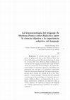 Research paper thumbnail of La fenomenología del lenguaje de Merleau-Ponty como dialéctica entre la ciencia objetiva y la experiencia subjetiva del lenguaje