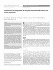 Research paper thumbnail of Endovascular management of iatrogenic renal arterial lesions and clinical outcomes